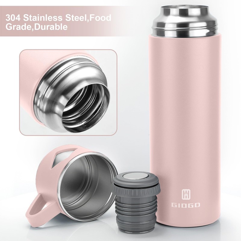 Vacuum Insulated Flask 700ml/23.6oz Stainless Steel Thermo Bottle with Cup