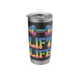 Lift Life Dumbbell Graphic, Motivational Fitness Lifestyle Stainless Steel Insulated Tumbler