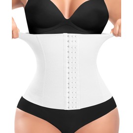 Werkiss Women's Shapewear Corset Tummy Control Body Shaper Waist Trainer Corset Shapewear Shaping Strong Waist Shaper Corset, #2 White-Height 28 cm