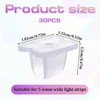 30 PCS LED Strip Light Clips with Fitting Screws, Waterproof