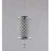 Surpars House Plug in Pendant Light Silver Crystal Chandelier with