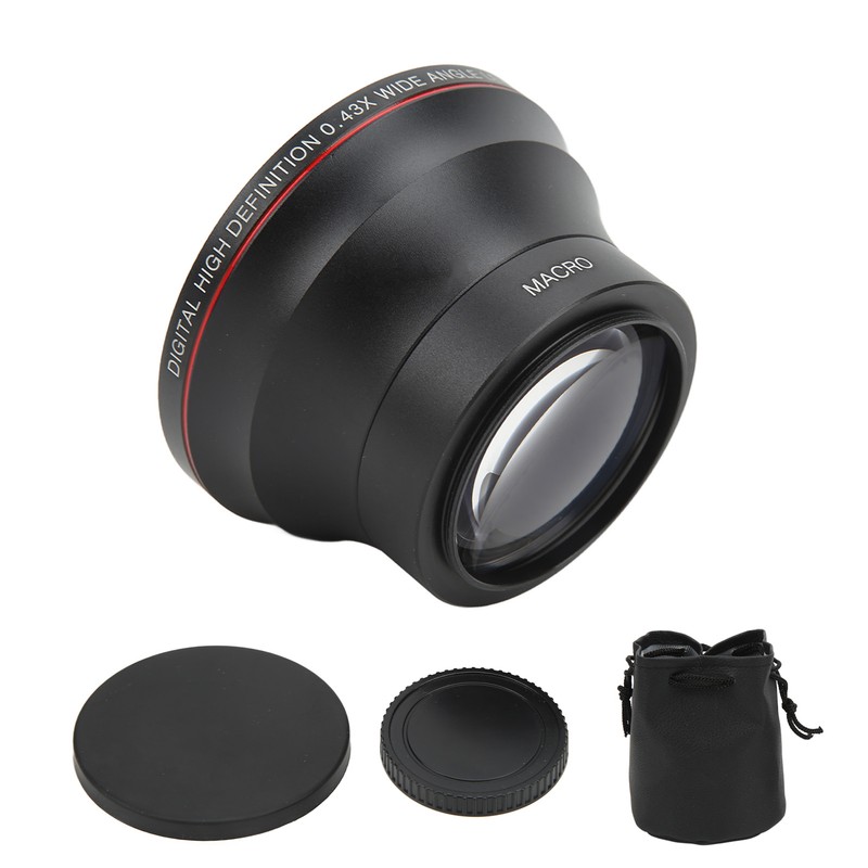 52mm 0.43X Wide Angle Lens Optical Glass Camera Lens with