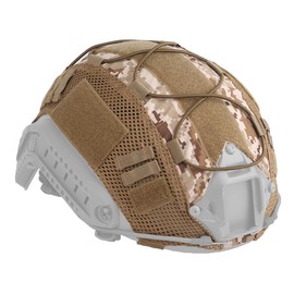 EOTHRT Tactical Helmet Cover Fast Helmet Cloth for Fast BJ/PJ/MH Helmet in Size M/L for Airsoft Helmet Brown Camouflage