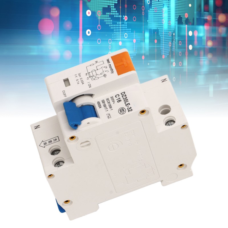 Miniature Circuit Breaker Overload Air Switch Leakage Protection Switch 16A
