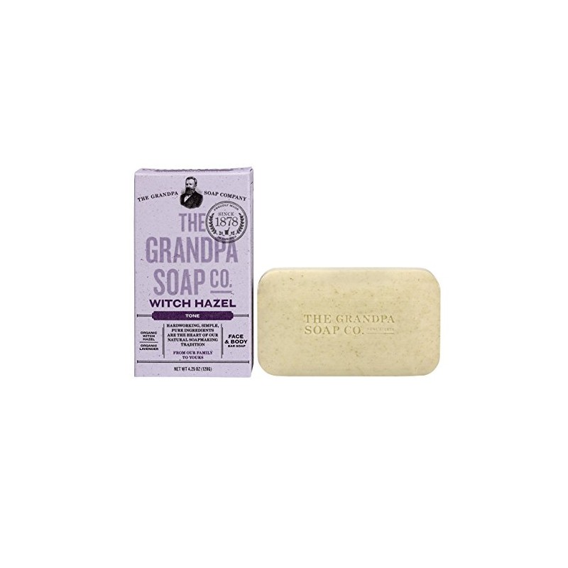 Grandpa's Witch Hazel Bar Soap Soft and Gentle, 4.25 Ounce