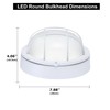 GRUENLICH 8'' Round LED Bulkhead Light, Outdoor Wall Lights Dimmable,
