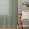 Chyhomenyc Sheer Sage Green Curtains 90 Inch Long 2 Panels