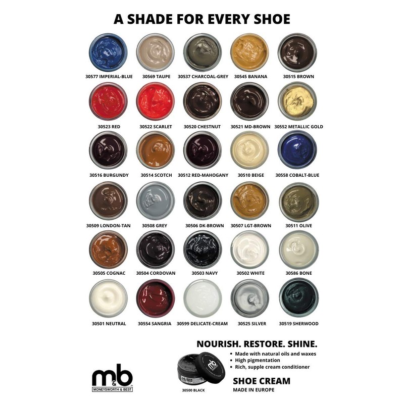 Moneysworth and Best Shoe Cream, 50ml, Navy Blue