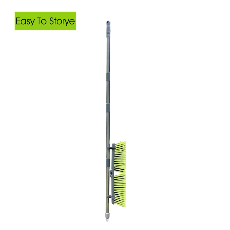 PHYEX Upgraded 18" Push Broom with Adjustable Long Handle, Total