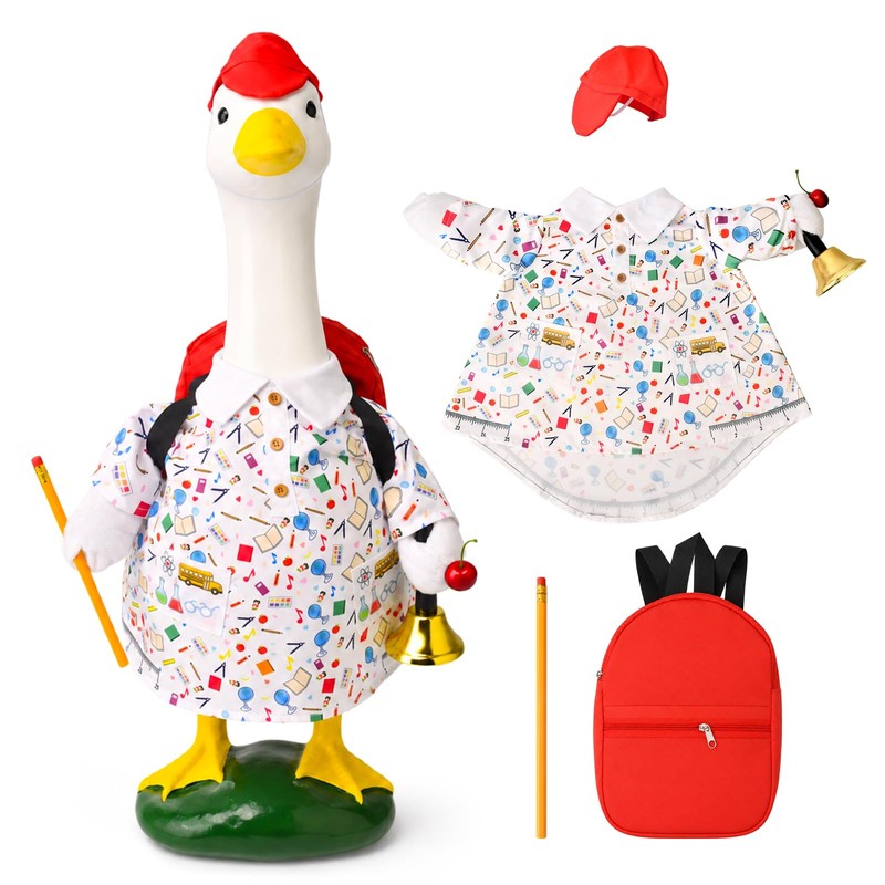 Back to School Porch Goose Outfit Set for School Outdoor