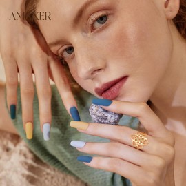 Amaxer Celtic Knot Flower Ring for Women Stainless Steel Trinity Knot Trend Statement Knot Jewelry (gold, 11)