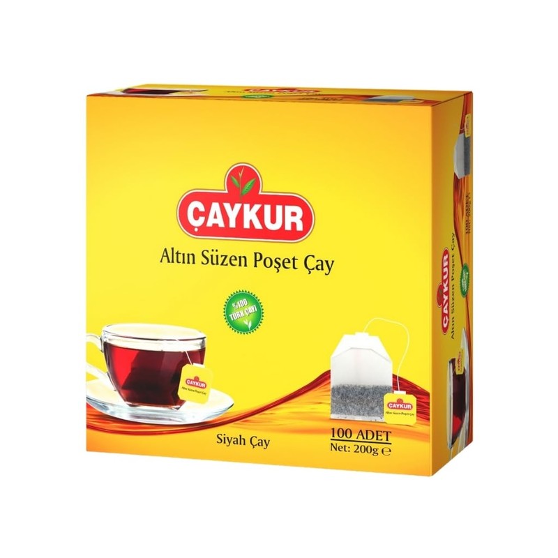 ÇAYKUR Black Tea Bags, Altın Suzen Turkish Tea, Individually Wrapped