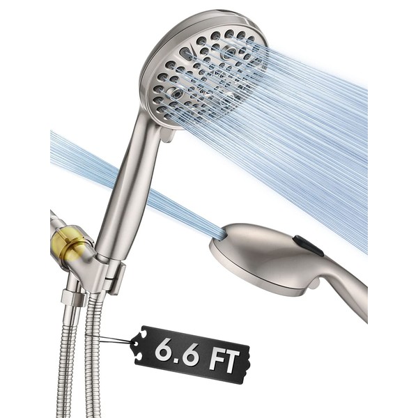 YASINU High Pressure 10-Setting Handheld Shower Head, 5" Detachable Shower