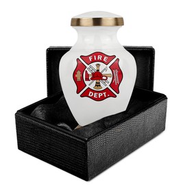 Trupoint Memorials Cremation Urns for Human Ashes, Military and Patriotic Decorative Burial Urn for Veteran Adult Men and Women, Large Fireman