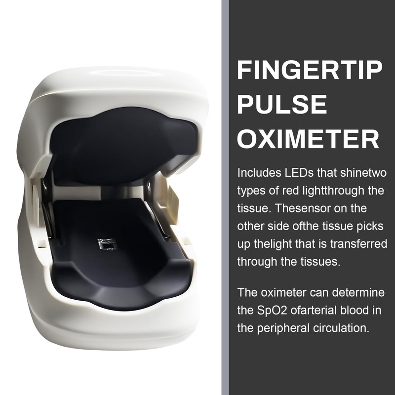 Fingertip Pulse Oximeter with Large LED Display, Accurate Spo2 &