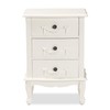 Baxton Studio Callen End Table, Single, White