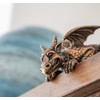 THORNE ANTIQUES AND COLLECTABLES Watching Dragon Ornament Shelf Dwelling Sculpture