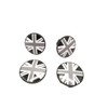 ATEX Black Union Jack Wheel Hub Center Cover Kit for