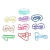 100Pcs Number Shape Paper Clips Funny Cute Rich Colors Bookmark