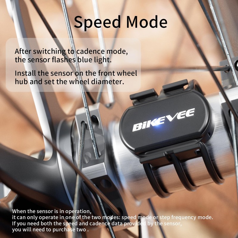 Bikevee Wireless Bike Computer GPS Bundle, Speedometer & Odometer, Cadence