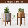 MUDEELA 14.5 Inch Tall Plant Stand for Indoor, Adjustable Width