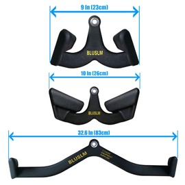 LAT Pull Down Bar for Cable Machine, LAT Pulldown Attachments T-bar V-bar Cable Attachment for Gym, Back Tricep Strength Training Handle