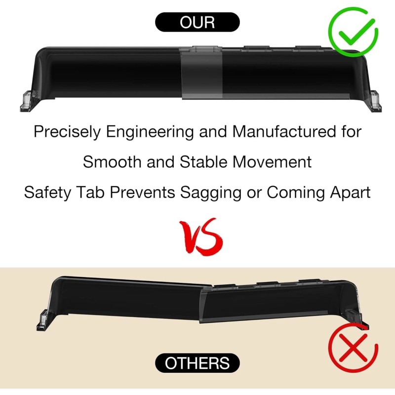 Evotech 2pcs Air Vent Deflector 10"-14" Magnetic Adjustable For Floor