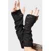 Killstar Isqesis Gloves Gothic Grunge Distressed Punk Thumbholes KSRA007488