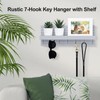 Lwenki Key Holder Wall Mount, Entryway Mail Organizer with Shelf,
