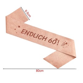 Set of 2 60th Birthday Sash and Tiara Pink Birthday Sash Birthday Crown 60 Birthday Crown Princess Crystal Crown Sash for Women 60th Birthday Gifts Party Supplies, Crystal