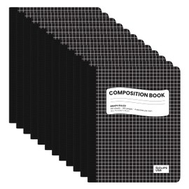 Composition Notebooks, Quad Ruled, Graph Paper Composition Notebook, Hard Cover Marble Graph Composition Notebook, 100 Sheets, 9.75″ x 7.50″ (12 Pack)