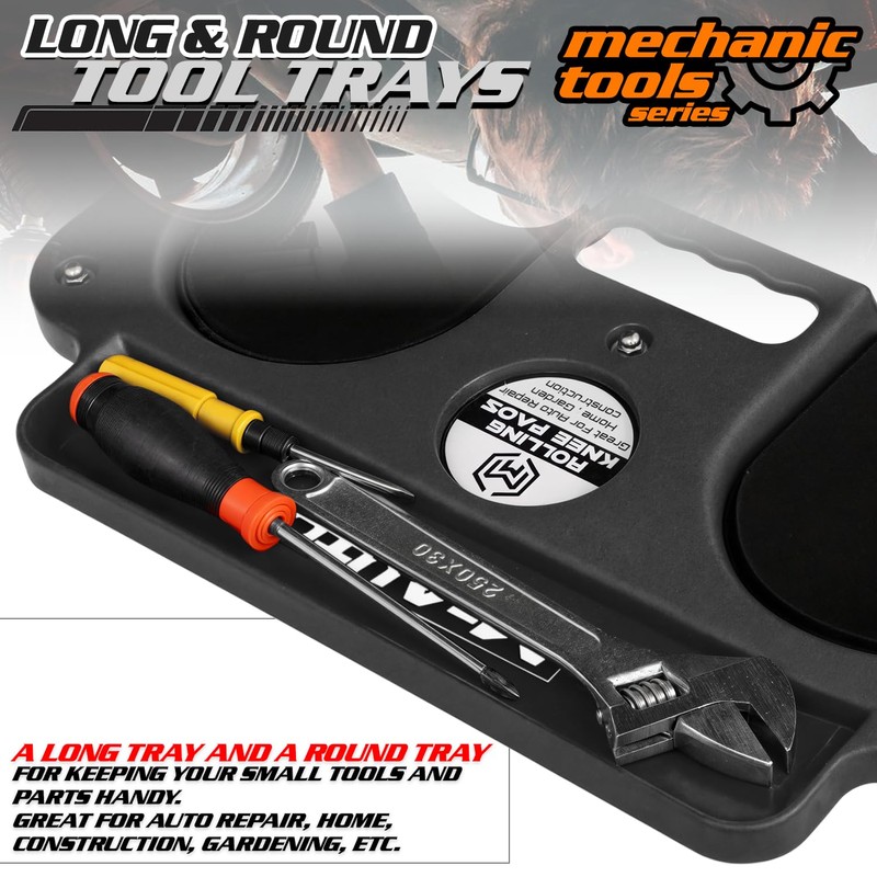 M-AUTO Rolling Knee Creeper Durable Knee Pads with Full 360
