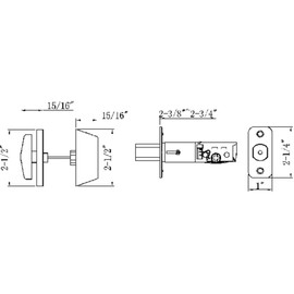 Design House Pro Deadbolt, Single Cylinder, 2-Way with Latch, Round Corner, Reversible, Oil-Rubbed Bronze, 4.84 x 4.02 x 2.36 in, 791665