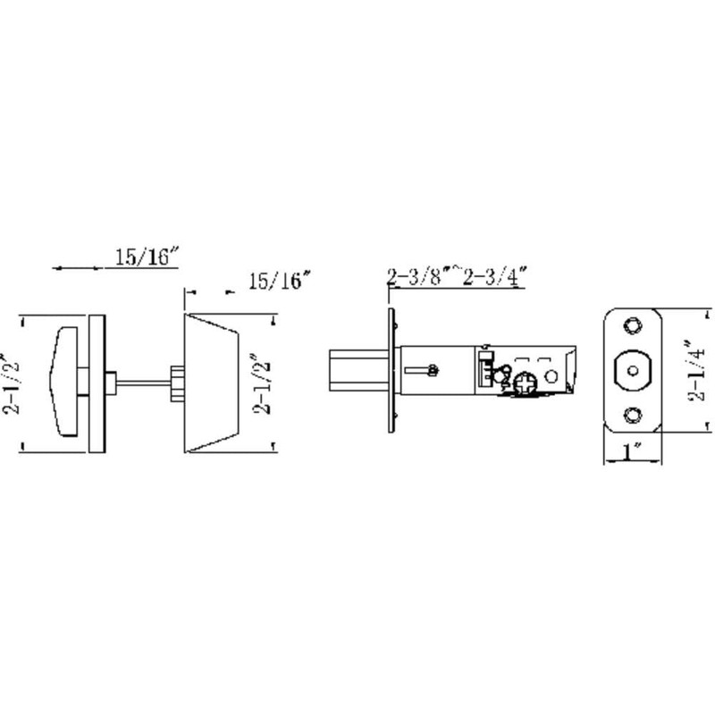 Design House Pro Deadbolt, Single Cylinder, 2-Way with Latch, Round