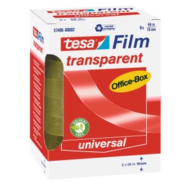 Tesa Film Transparent for Desk Dispenser (8 pcs 66m x 19mm) (57406)