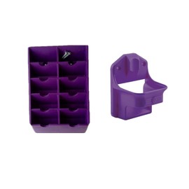 My Poochie's Paradise Matching Clipper Keeper & Blade Storage Rack Matching Sets for Stylists Groomers Barbers (Purple)