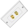Tunghey 2Pack Gold Plated Speaker Wall Plate, Banana Plug for