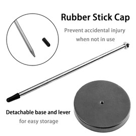 Cheerock 2Pcs Receipt Holder Spike, Black Base Ticket Holder, 5.5inch Receipts Holder, Stainless Steel Ticket Stabber for Restaurant Register Stand