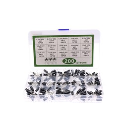 200Pcs 15 Values 10V-50V Electrolytic Capacitors Assortment Box Range 0.1uF - 220uF