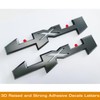2PC 3D Raised Letters 4X4 Overlay Blackout Emblem with Adhesive