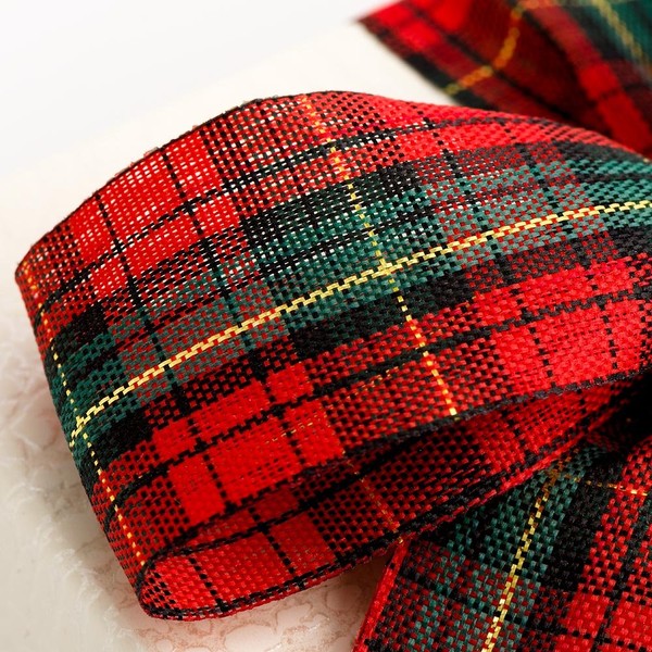 Tartan Ribbon 25mm x 15m