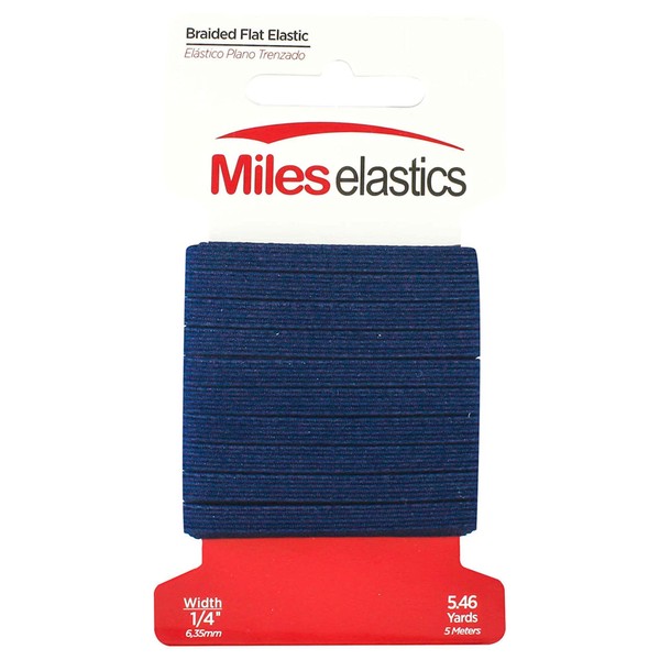 Miles Elastic Braided Flat Elastic 1/4" (6,35 mm) by 5,46