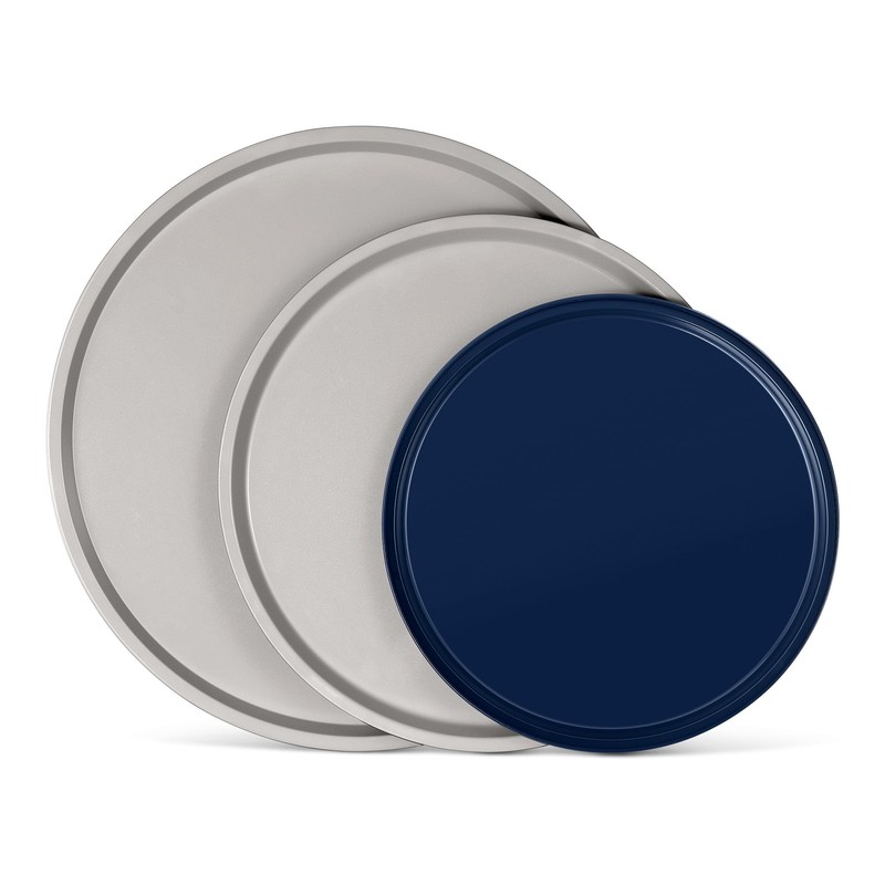 Bakken Swiss Pizza Tray Set 3-Piece – Gray Ceramic Coating,