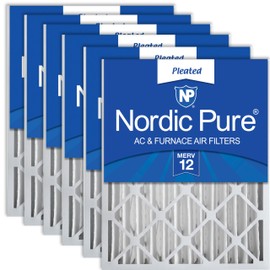 Nordic Pure 20x20x4 (19_1/2 x 19_1/2 x 3_5/8) Pleated MERV 12 Air Filters 6 Pack
