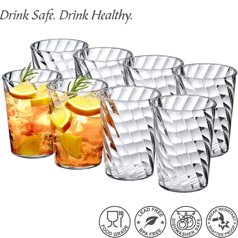 Amazing Abby - Glacier - 14-Ounce Plastic Tumblers (Set of
