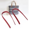 2PCS 65cm Handmade Leather Bag Handles with Rivets DIY Patchwork