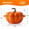 Pumpkin Design Ceramic Enamel Cast Iron Metal Dutch Oven 4.5QT