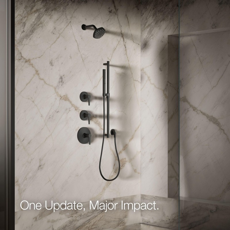 Kohler 27050-BL Occasion® Single-function showerhead, 2.5 gpm, Matte Black