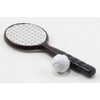 International Miniatures by Classics Dollhouse Miniature Tennis Racket with Ball