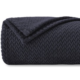 Homebliss Cuddly Blanket, 150 x 200 cm, Fluffy Fleece Blanket, Couch Blanket, Super Soft Fleece Blanket as Sofa Throw or Bed Throw, Bedspread - Blue